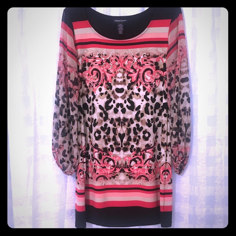 VALERIE STEVENS Modern Leopard print dress